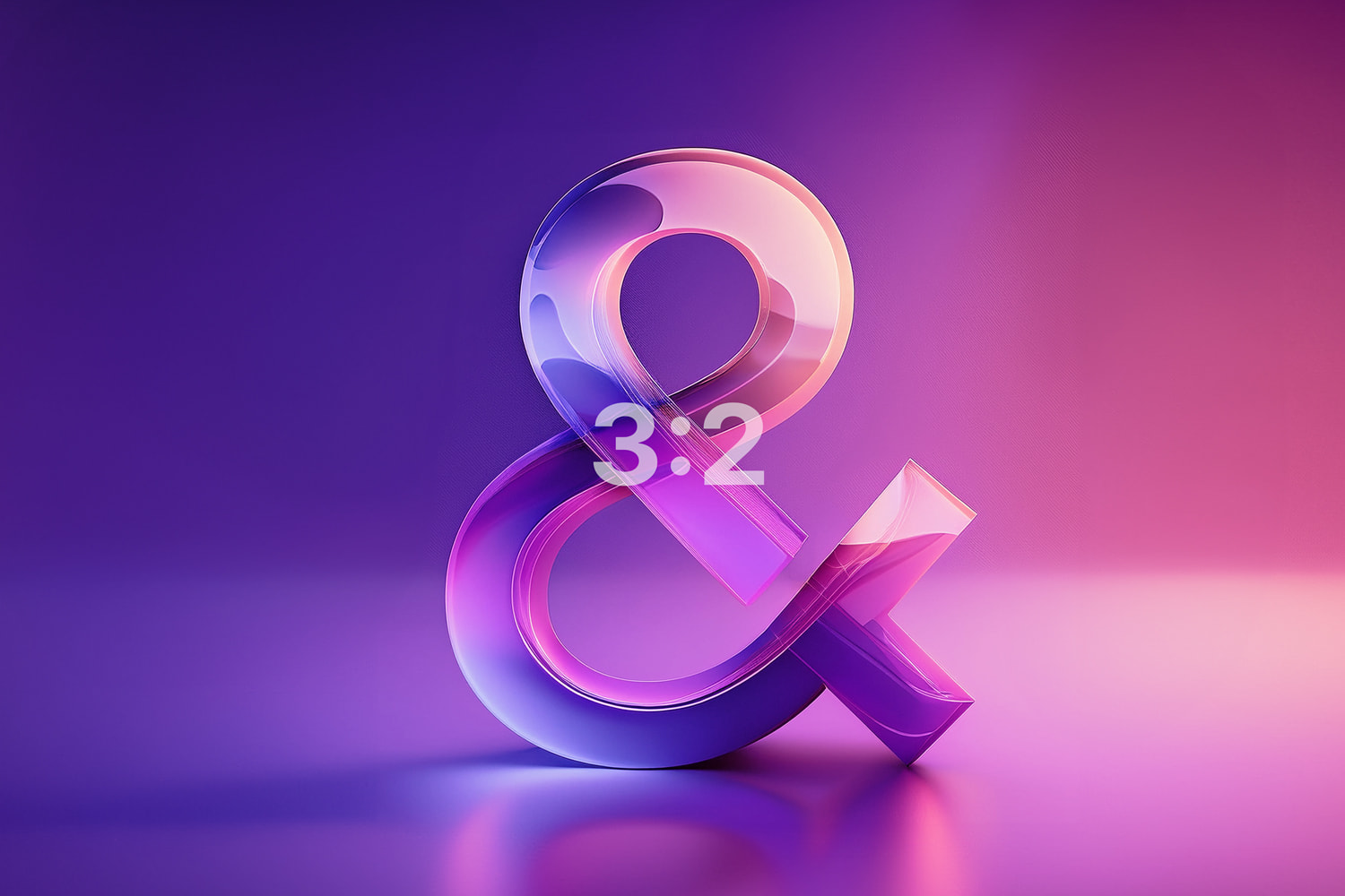 Ein farbiges dreidimensionales &-Zeichen